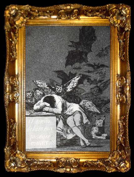 framed  Francisco Goya El Sueno de la razon produce monstruos, ta009-2